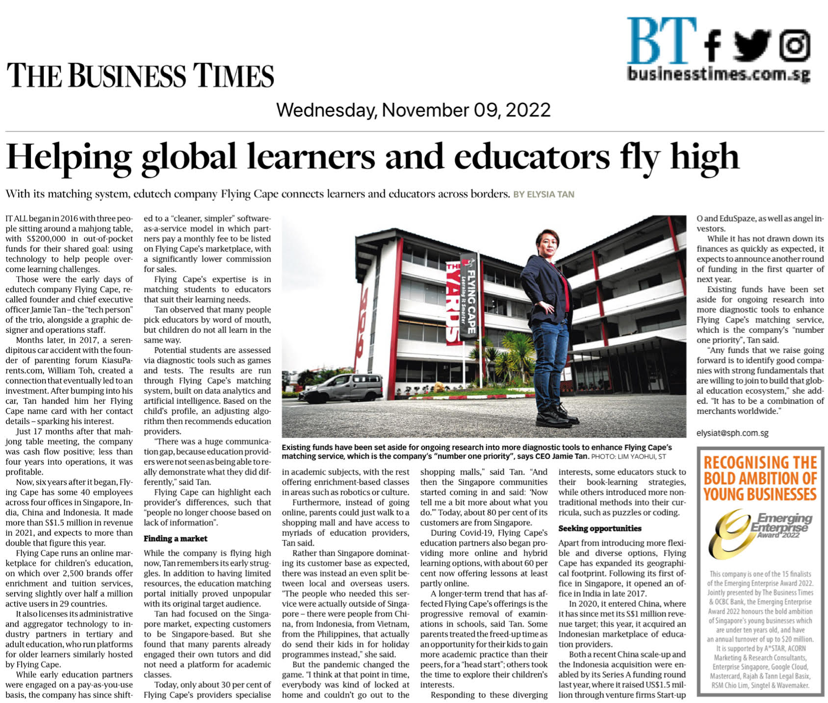 Helping global learners and educators fly high Flying Cape Technologies